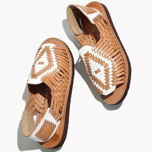 New Chamula Chichen White x Tan Huaraches (US 8)